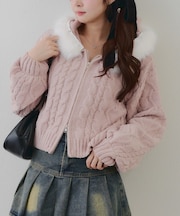 ＼マシュマロタッチ／ケーブルファーパーカー