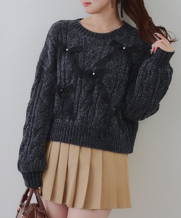 【RMAF】オーガンリボンモールニット