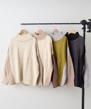 【NAO】ケーブル切替ハンドステッチプルオーバー