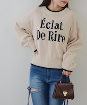 【RMAF】配色ロゴモールニット