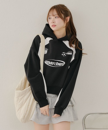 【MARCHES】ショート丈ゲーミングパーカー