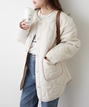 人気シリーズ！軽くてあたたか、パイピングキルトジャケット