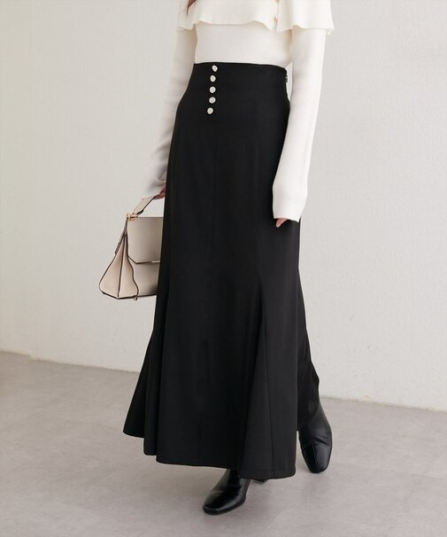 【natural couture】フロント釦マーメイドスカート