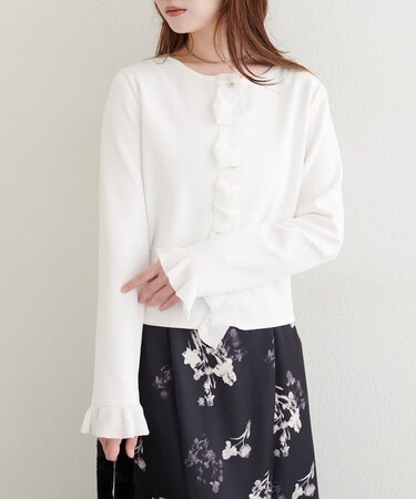 【EVERY.VERY niceclaup】フリルディティールカーディガン