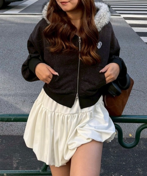 春もマストバイ！【RMAF】ピグメント風フードファーパーカー