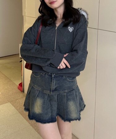 春もマストバイ!【RMAF】ピグメント風フードファーパーカー