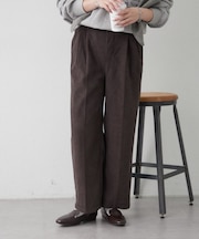 裏起毛コール天タックパンツ