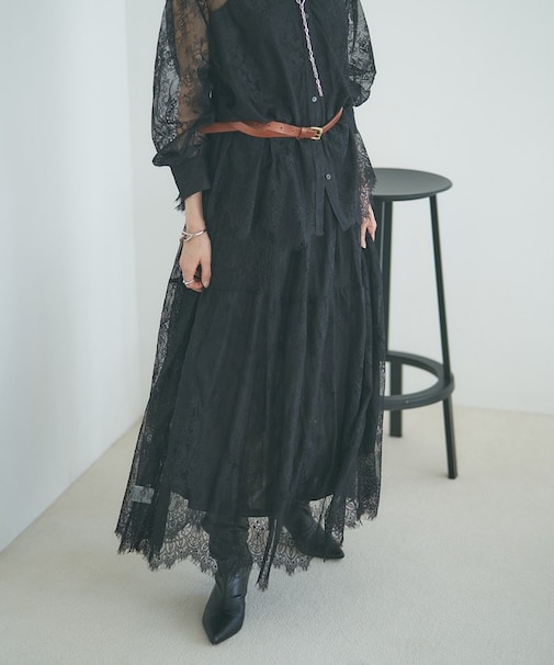 【2026SS】ひげレースティアードスカート