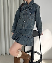 【2026SS】デニムプリーツミニスカート