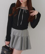 【2026SS】マルチwayトップス+バルーンミニスカートセットアップ