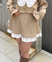 【2026SS】ハイウエスト裾チラリミニスカート