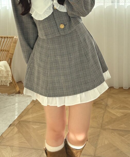 【2026SS】ハイウエスト裾チラリミニスカート