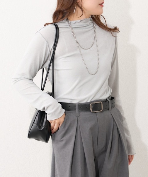 【2026SS】レイヤードにおすすめ、シアーネットボトルネックプルオーバー