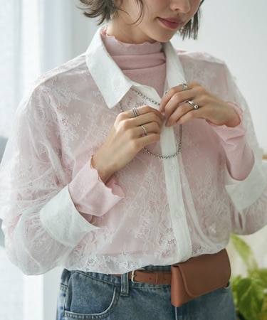 【2026SS】レイヤードにおすすめ、シアーネットボトルネックプルオーバー