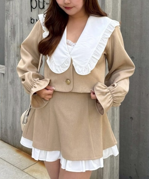 【2026SS】丈違いフリル衿ジャケット