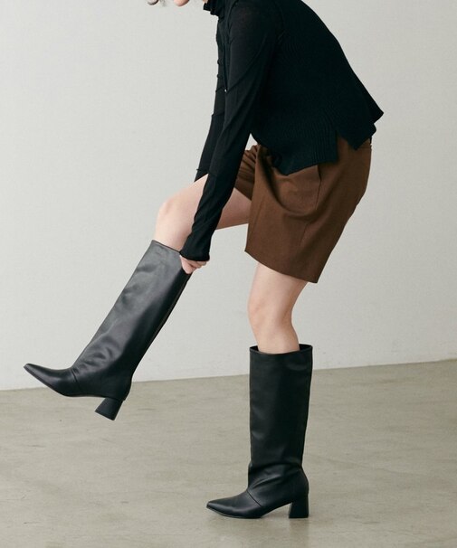 【LARUTA】ワイドシャフトロングブーツ