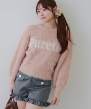 キラリロゴフェザーニット