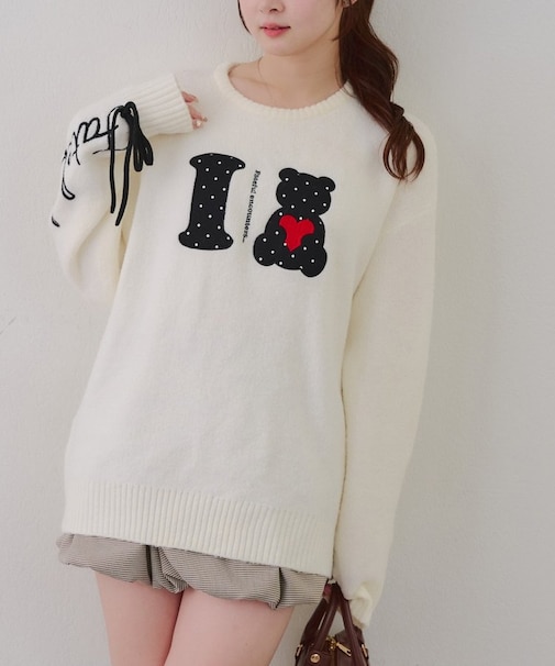 【RMAF】ILOVE BEARニットプルオーバー