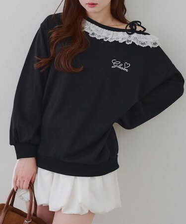 【2026SS】【丈違い】ラメ裏毛ワンショルプルオーバー