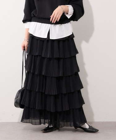 【2026SS】シフォンプリーツティアードスカート