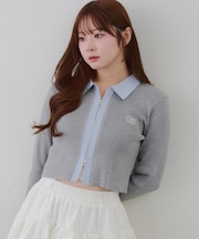 シャツドッキングWZIPカーディガン