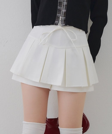 【2026SS】リボン付プリーツスカパン
