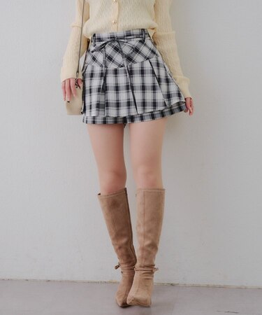 【2026SS】リボン付プリーツスカパン