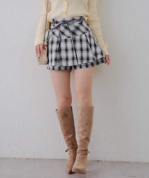 【2026SS】リボン付プリーツスカパン