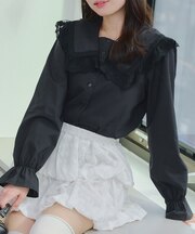 レースBIG襟ブラウス