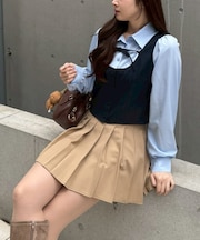 【continuer】【SETUP】ドッキングリボンブラウス