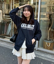 レースロゴ丈違いパーカー