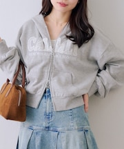 レースロゴ丈違いパーカー