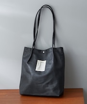 【A4サイズ収納◎】合皮ハンドルタックトート