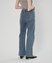 【nane】《サイズ展開有》ストレッチデニムフレアーパンツ