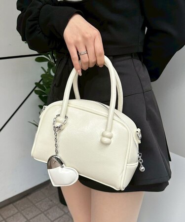 レースリボン×チャームショルダー