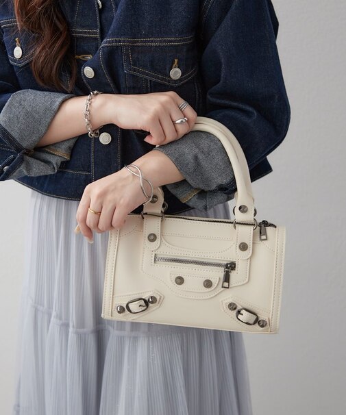 スタッズデザインミニ2WAYバッグ