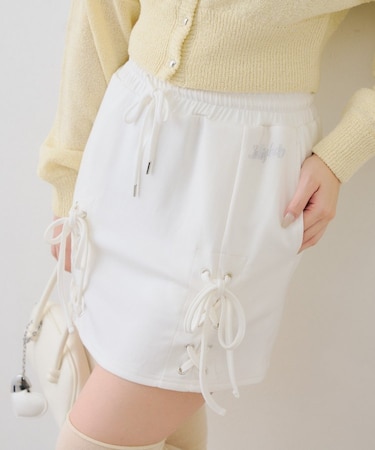 【set upで楽しめる】ロゴキラリダンボールレースUPスカート