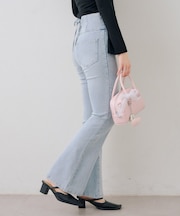 後レースアップフレアパンツ