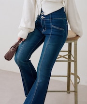 後レースアップフレアパンツ