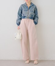【スタイルアップ】ショート丈ツイル/デニムマンパ