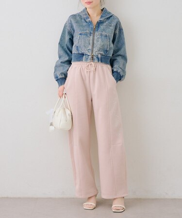 【スタイルアップ】ショート丈ツイル/デニムマンパ