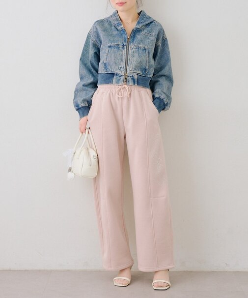 【スタイルアップ】ショート丈ツイル/デニムマンパ