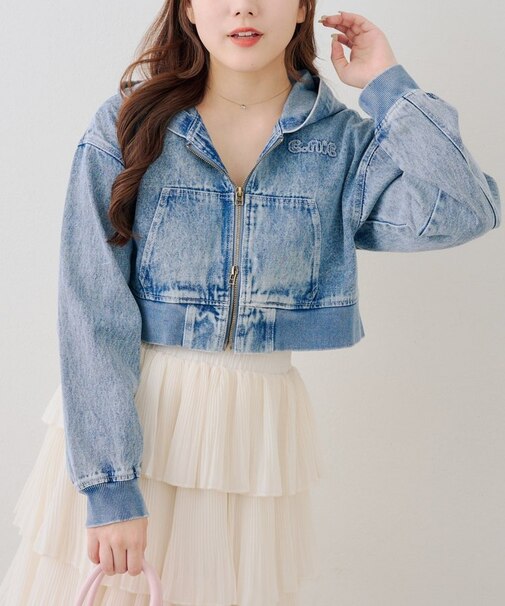 【スタイルアップ】ショート丈ツイル/デニムマンパ