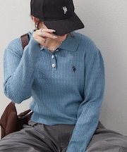 【U.S. POLO ASSN. ×RMAF】ケーブルポロニットプルオーバー