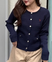 【U.S. POLO ASSN. ×RMAF】ケーブルカーディガン