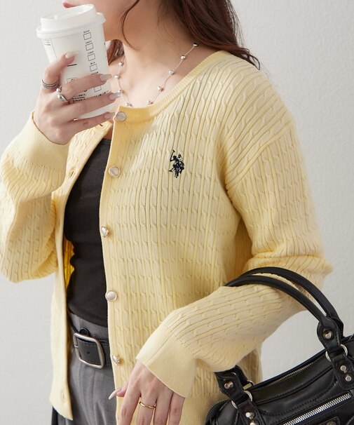 【U.S. POLO ASSN. ×RMAF】ケーブルカーディガン