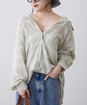 自由に着こなせる！3WAYオーバーシャツブラウス