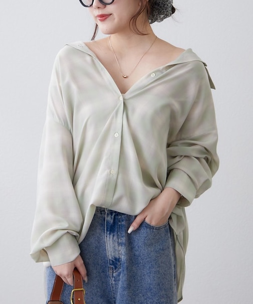 自由に着こなせる！3WAYオーバーシャツブラウス