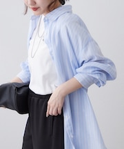 自由に着こなせる！3WAYオーバーシャツブラウス