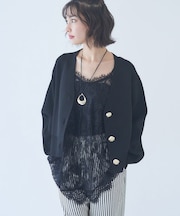 【2デザイン】ニュアンス釦カーディガン